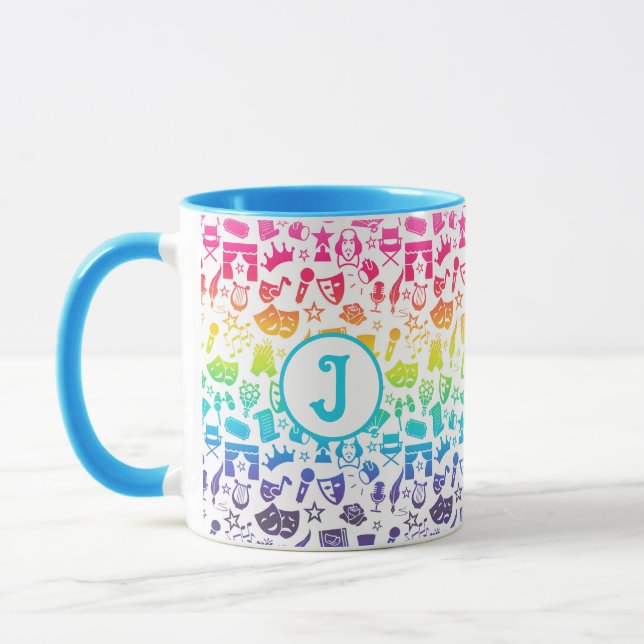 Taza Teatro Lover Iconos Arcoiris Mug (Izquierda)