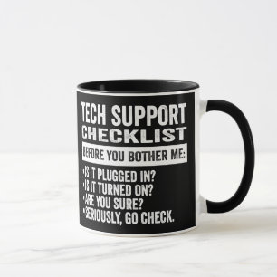 TAZA TECH SUPPORT CHECKLIST