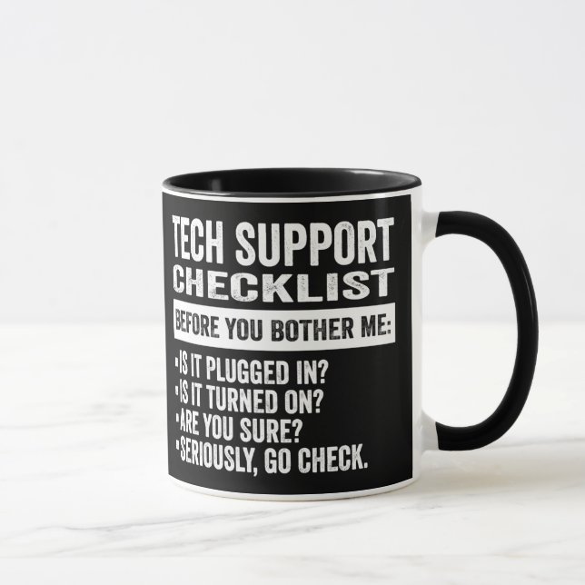 TAZA TECH SUPPORT CHECKLIST (Derecha)