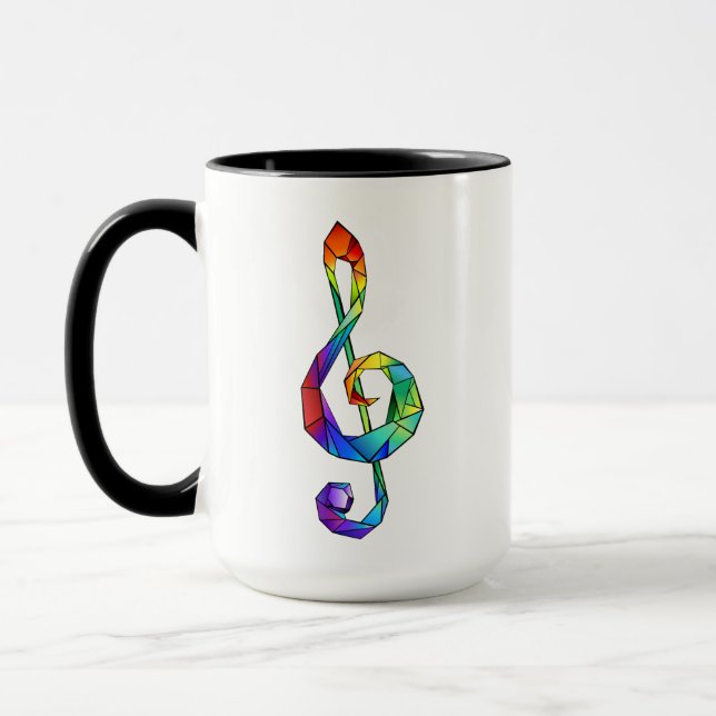 Taza Tecla musical arcoiris tremendo clef (Izquierda)