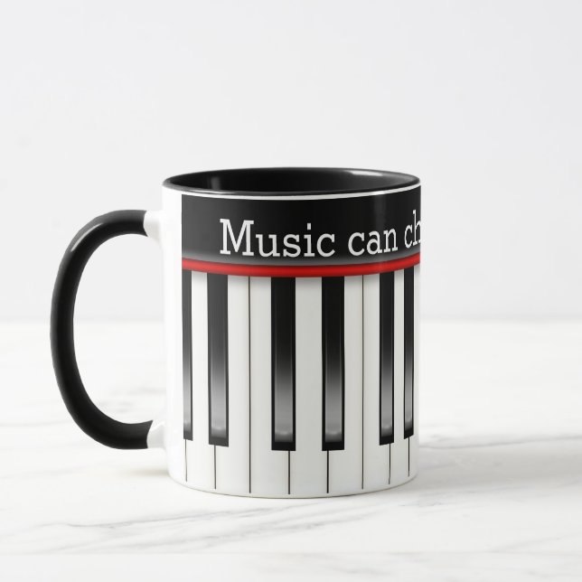 Taza Teclado de piano con cita musical (Izquierda)