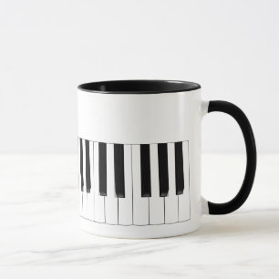 Taza Teclado Piano Música Dos Muñecas Tedonadas