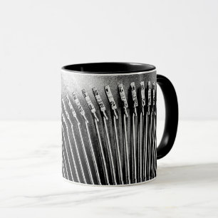 Taza Teclas de máquina de escribir antiguas