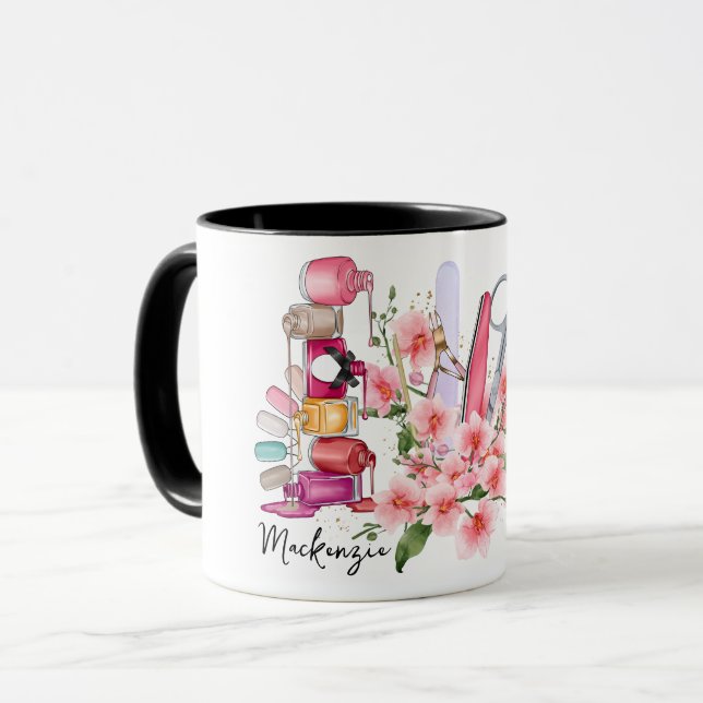 Taza Técnico de Uñas Personalizado (Anverso izquierdo)