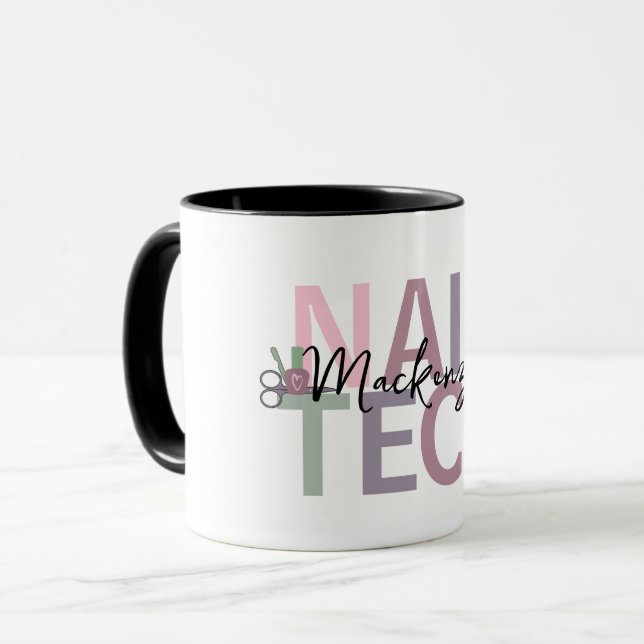 Taza Técnico de uñas personalizado (Anverso izquierdo)