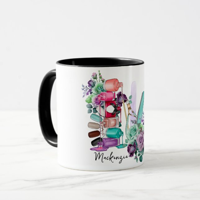 Taza Técnico de Uñas Personalizado (Anverso izquierdo)