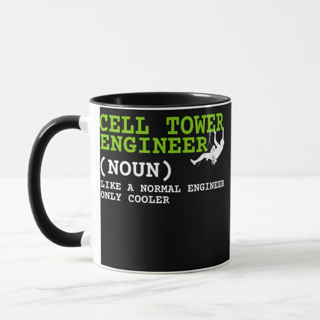 Taza Técnicos De Ingeniería De Torre Celular Y Escalado (Izquierda)