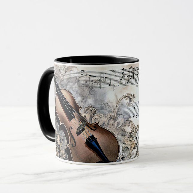 Taza Tecnología de armonización, ilustracion musical, (Anverso izquierdo)