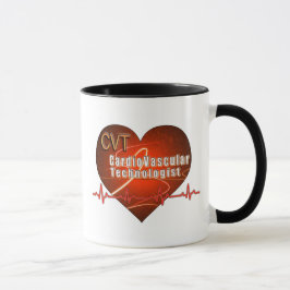Taza Tecnólogo cardiovascular de CVT HEART LOGO