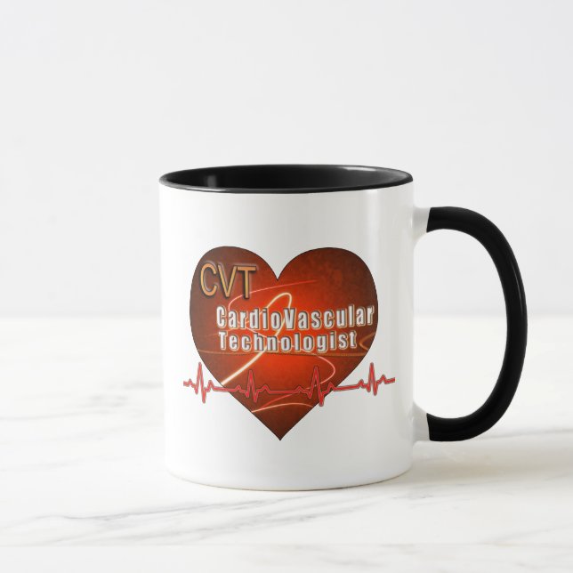 Taza Tecnólogo cardiovascular de CVT HEART LOGO (Derecha)