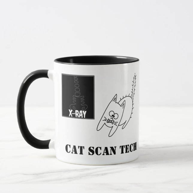 Taza Tecnólogo técnico de análisis de gatos en café (Izquierda)