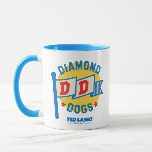 Taza Ted Lasso | Gráfica Pennant de Perros de Diamante (Izquierda)