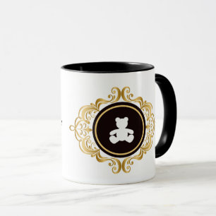 Taza Teddy Bear White Silhouette Coffee Mug