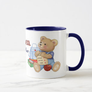 Taza Teddy de los días escolares - Profesor de preescol