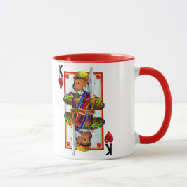 Taza Teddy Oso Rey de Corazones