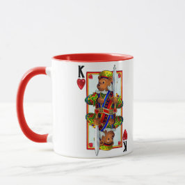 Taza Teddy Oso Rey de Corazones