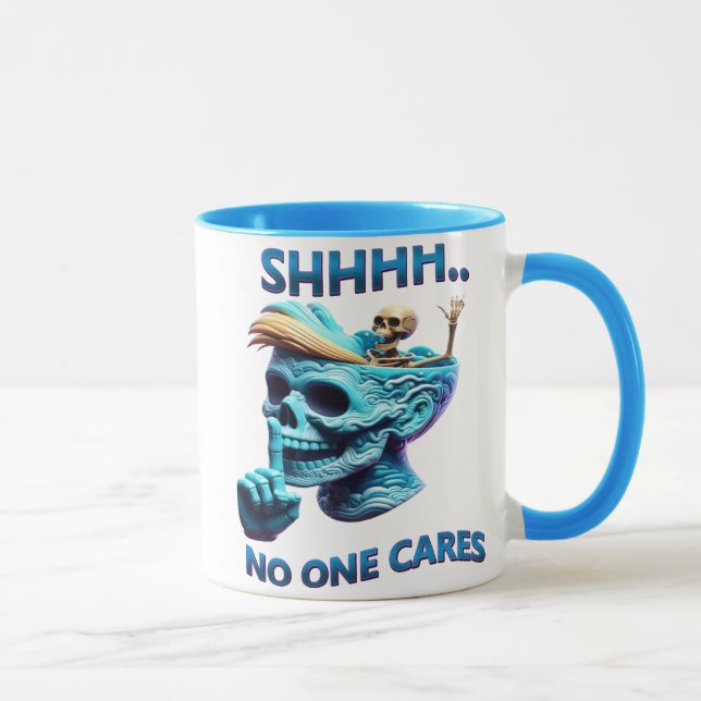 Taza Tee gráfico de papel silencioso con mensaje fácil (Derecha)