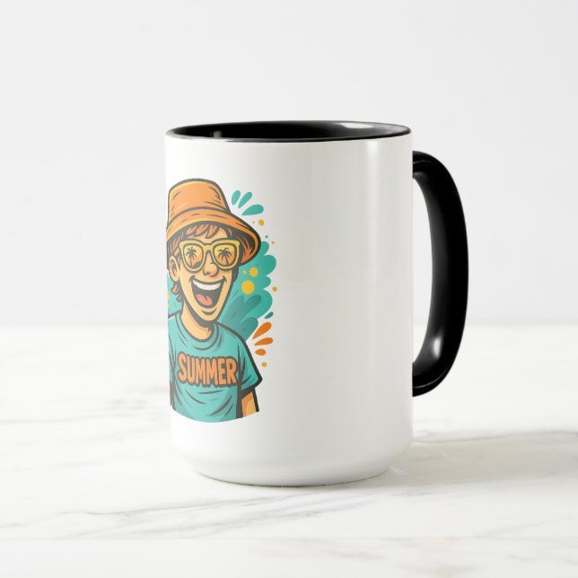 Taza Tee Personalizado de Vibes de Verano Urbano - Call (Anverso derecho)