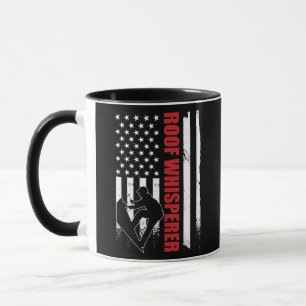 Taza Tejado de Whisperer de la bandera estadounidense d
