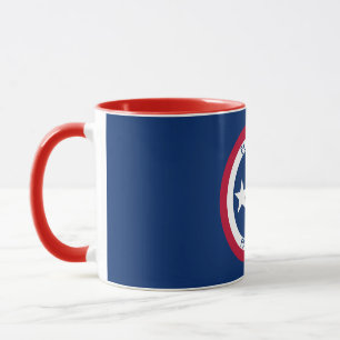 Taza Tejas la bandera personalizada estrella solitaria