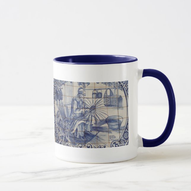 Taza Tejas portuguesas del azulejo (Derecha)