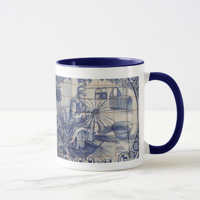 Taza Tejas portuguesas del azulejo (Derecha)