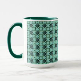 Taza Tejer negro en azul claro Gran Mugre