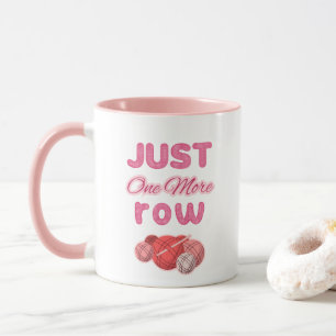 Taza Tejido de punto rosa solo una fila más