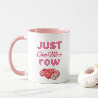 Taza Tejido de punto rosa solo una fila más