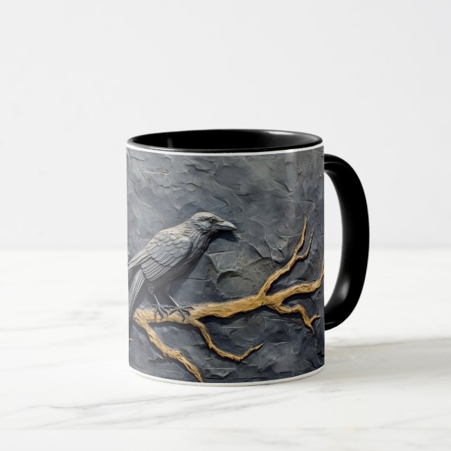Taza Tejido encaramado en relieve de bajorrelieve en un (Anverso derecho)