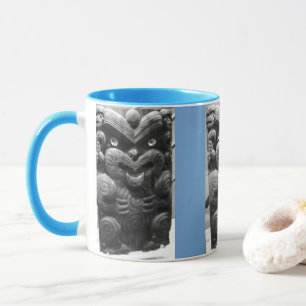 Taza Tejido tribal B+W