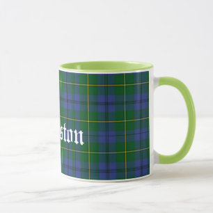 Taza Tela escocesa de tartán tradicional de encargo de
