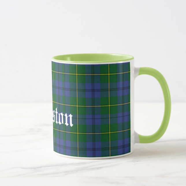 Taza Tela escocesa de tartán tradicional de encargo de (Derecha)