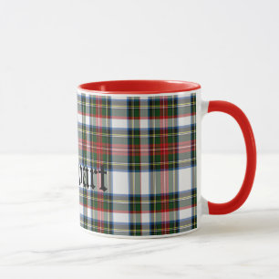 Taza Tela escocesa de tartán tradicional de encargo de