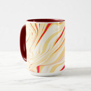 Taza Tela ondulada con tonos beige claro, curva rosa ro