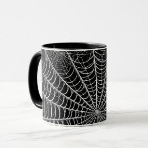 Taza Telarañas negras y blancas Telaraña Halloween