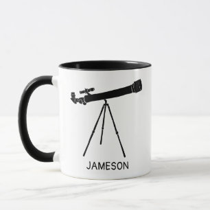 Taza Telescopio gráfico Negro y Blanco Personalizado