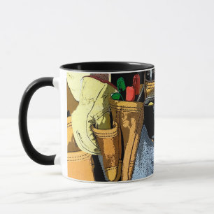 Taza Tema De Construcción Y Herramientas De Los Hombres