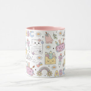 Taza Tema de diseño escolar Groovy