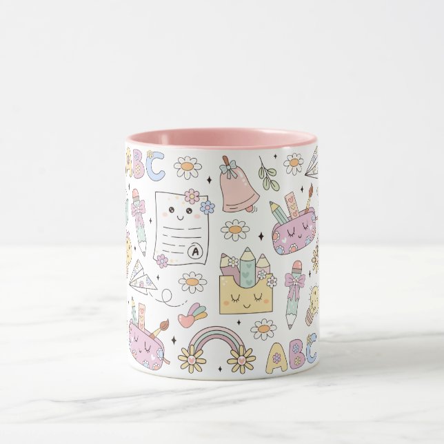 Taza Tema de diseño escolar Groovy (Centro)