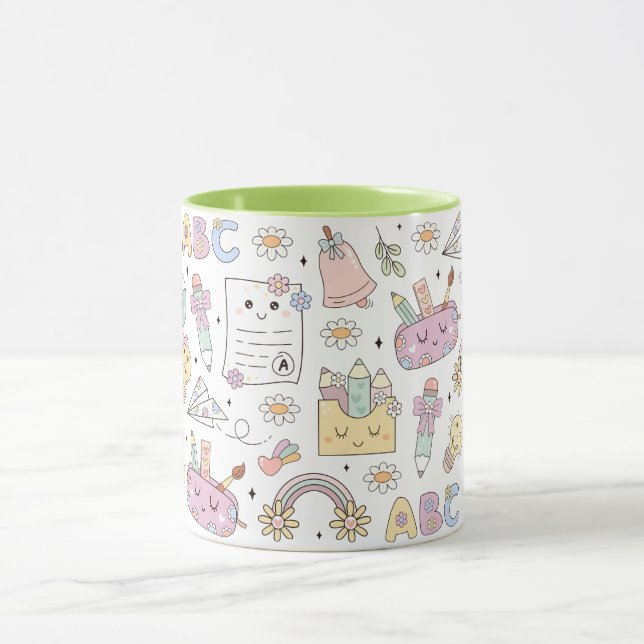 Taza Tema de diseño escolar Groovy (Centro)