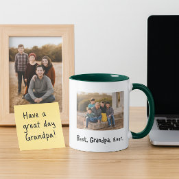 Taza Tema de la foto de la familia del Mejor Abuelo
