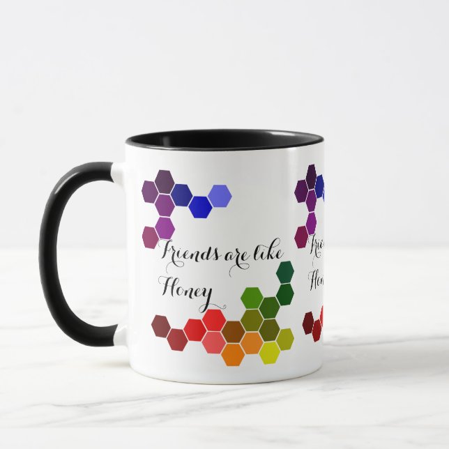 Taza Tema de la miel con palabras positivas (Izquierda)