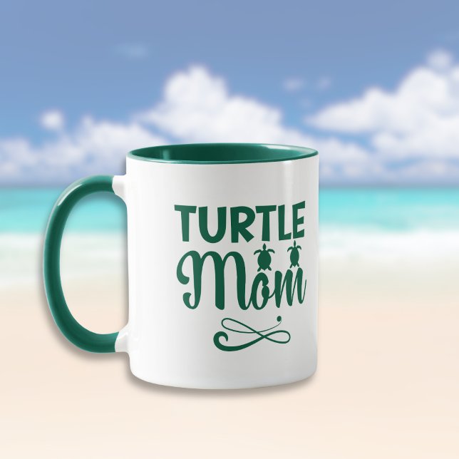 Taza Tema de playa ambiental de mamá tortuga (Subido por el creador)