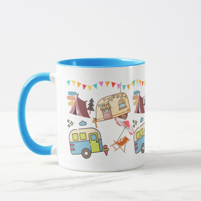 Taza Tema de retro camping (Izquierda)