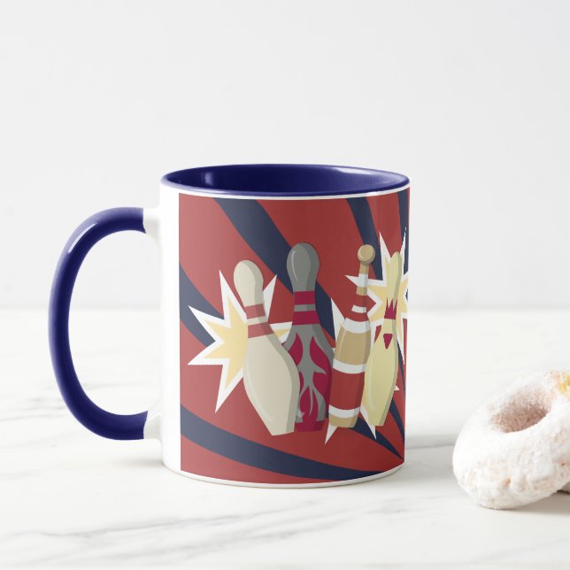 Taza Tema del Bowling de la época (Con donut)