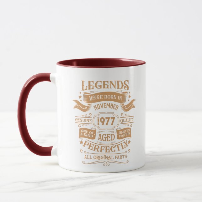 Taza Tema del whisky de cumpleaños vintage personalizad (Izquierda)