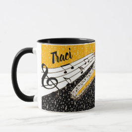Taza Tema musical de oro personalizado
