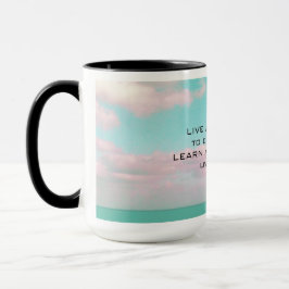 Taza Tema tropical de la cita Inspiradora de Ghandi