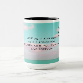 Taza Tema tropical de la cita Inspiradora de Ghandi